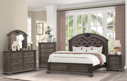 Texas Brown 3 PC (King Bed, Dresser, Mirror) Bedroom Set B575-King-3PC