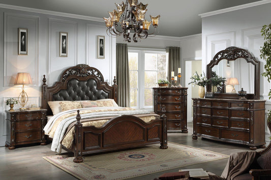 Atlas Brown 3 PC (King Bed, Dresser, Mirror) Bedroom Set B580-King-3PC