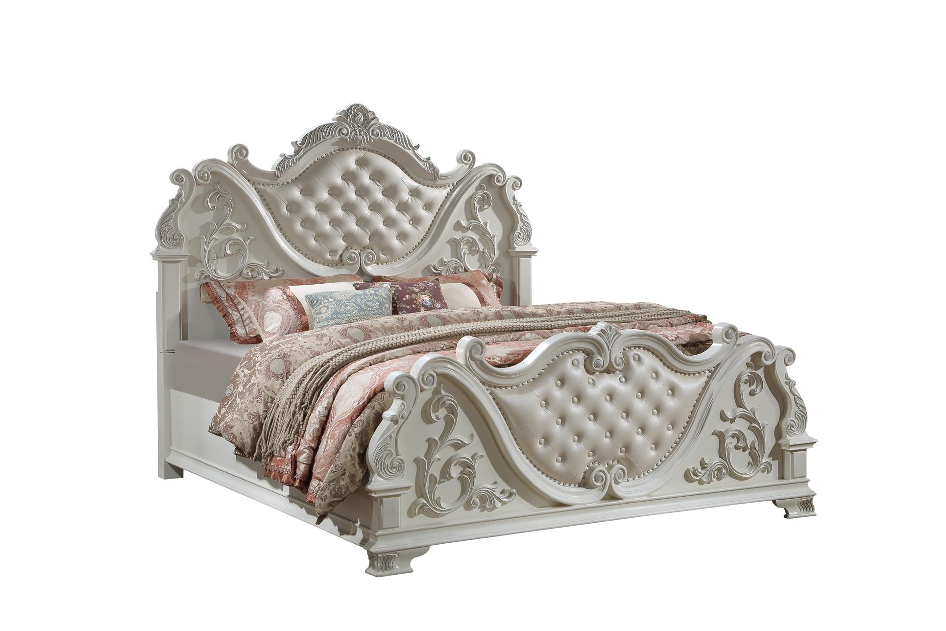 Austin White King Bed B585-King Bedroom