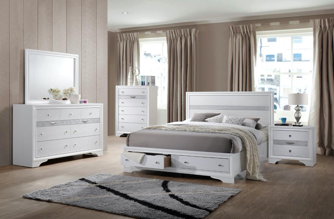 Sadeel White Dresser BR370-31 Bedroom