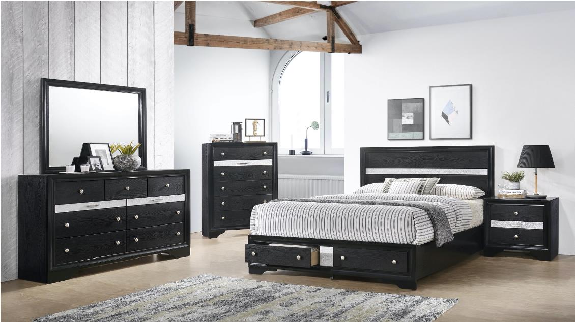 Sadeel Black King Storage Bed BR380-King Bedroom