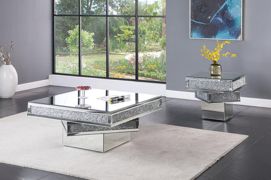 Delmere Silver Coffee Table CF003 Mirror Furniture