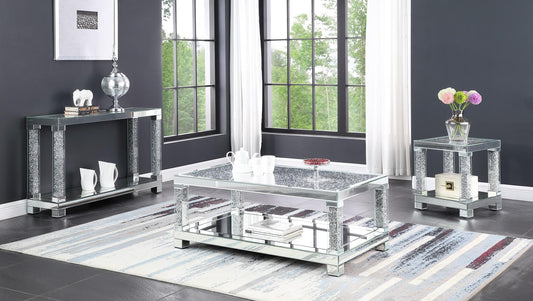 Delmere Silver Coffee Table CF007 Mirror Furniture