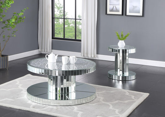 Delmere Silver End Table CF010 Mirror Furniture