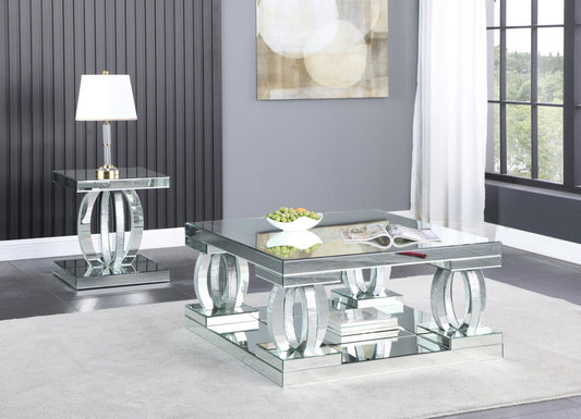 Delmere Silver End Table CF014 Mirror Furniture