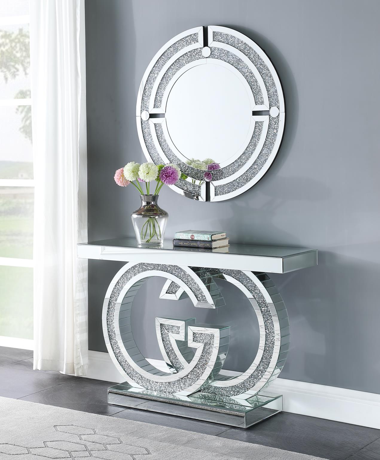 Delmere Silver Console Table CS020 Mirror Furniture