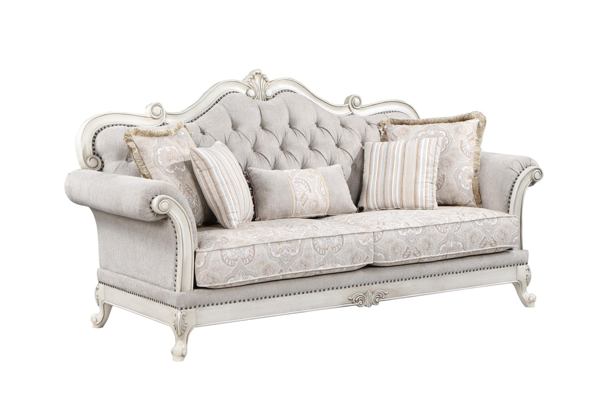 Stella White Sofa L205-3 Living Room