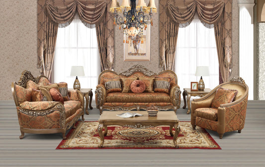 Catalina Brown 5 PC  (Sofa and Loveseat and Chair and Coffee Table and End Table) Living Room Set L255-5PC