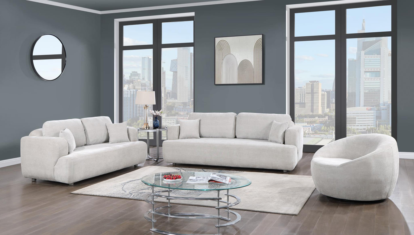 Maya Light Gray 3 PC  (Sofa and Loveseat and Chair) Living Room Set L300-GY-3PC