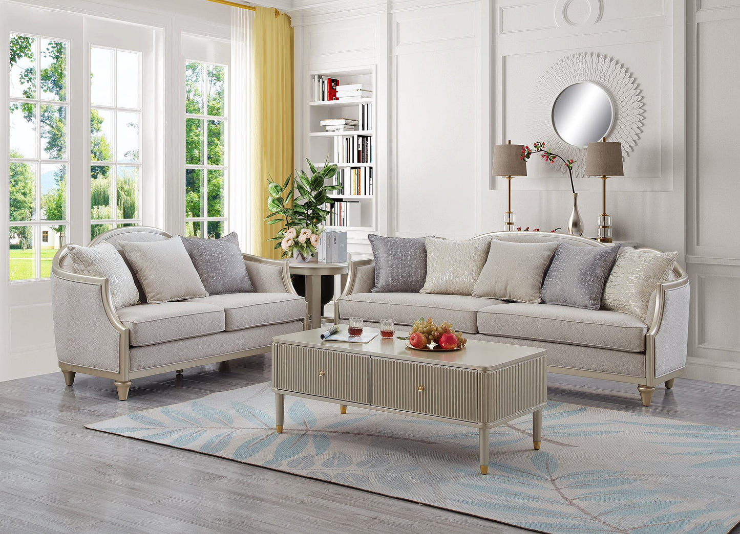 Amiri Beige 2 PC  (Sofa and Loveseat) Living Room Set L310-BGE-2PC