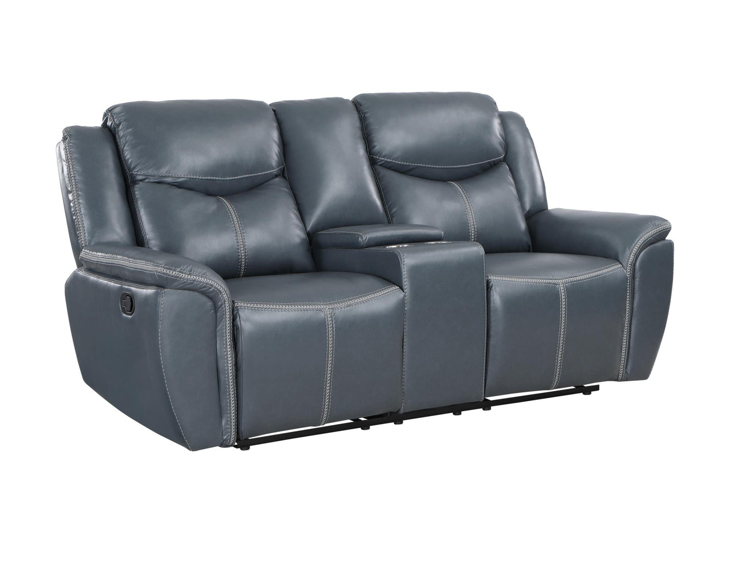 Eric Blue Reclining Loveseat L405-2 Living Room