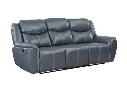 Eric Blue 3 PC  (Reclining Sofa and Loveseat and Chair) Living Room Set L405-BLU-3PC