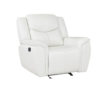 Eric White 3 PC  (Reclining Sofa and Loveseat and Chair) Living Room Set L406-WHT-3PC