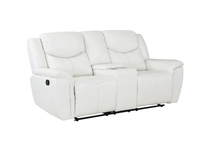 Eric White 3 PC  (Reclining Sofa and Loveseat and Chair) Living Room Set L406-WHT-3PC