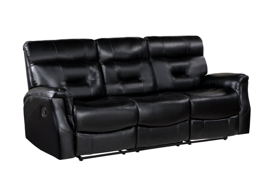 Andres Black Reclining Sofa L410-3 Living Room