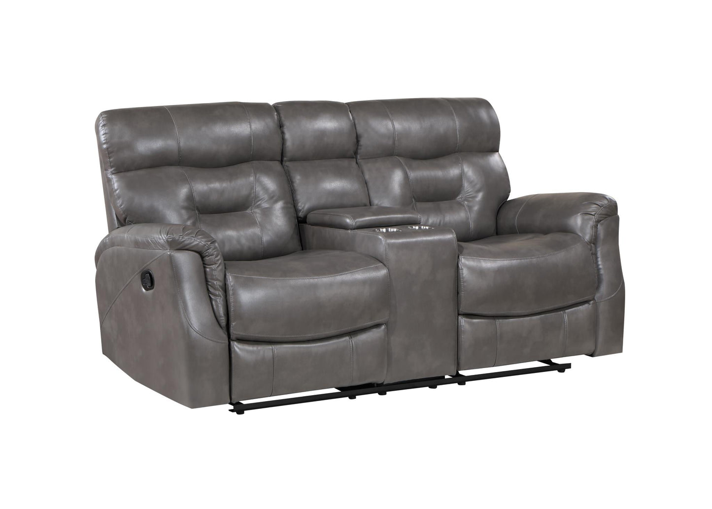 Andres Gray Reclining Loveseat L411-2 Living Room