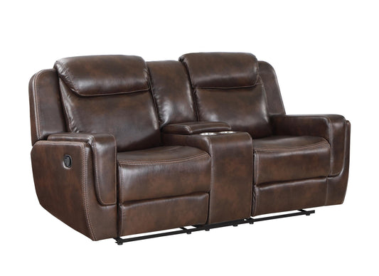 Aspen Brown Reclining Loveseat L416-2 Living Room