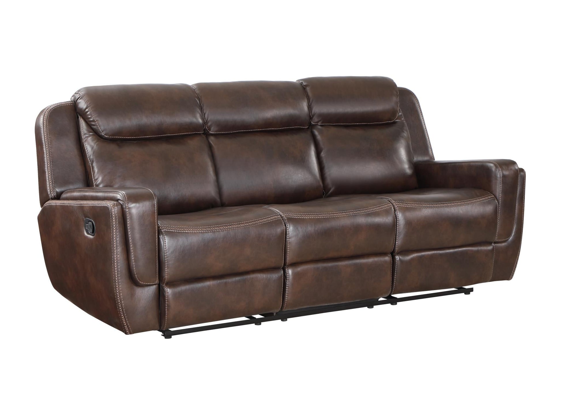 Aspen Brown Reclining Sofa L416-3 Living Room