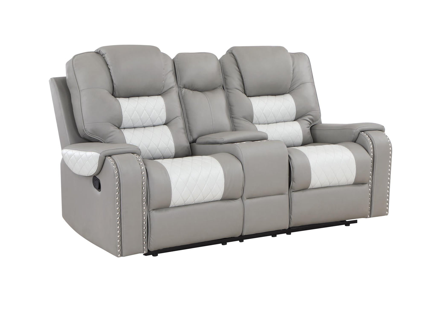 Harlow Gray 3 PC  (Reclining Sofa and Loveseat and Chair) Living Room Set L420-GY-3PC