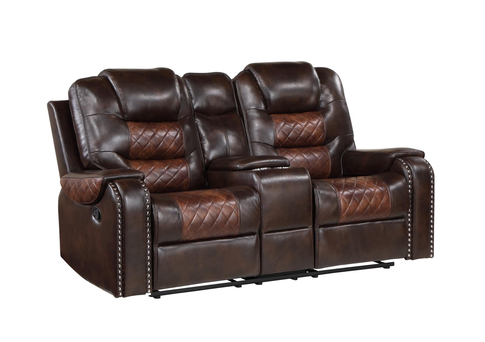 Harlow Brown Reclining Loveseat L421-2 Living Room