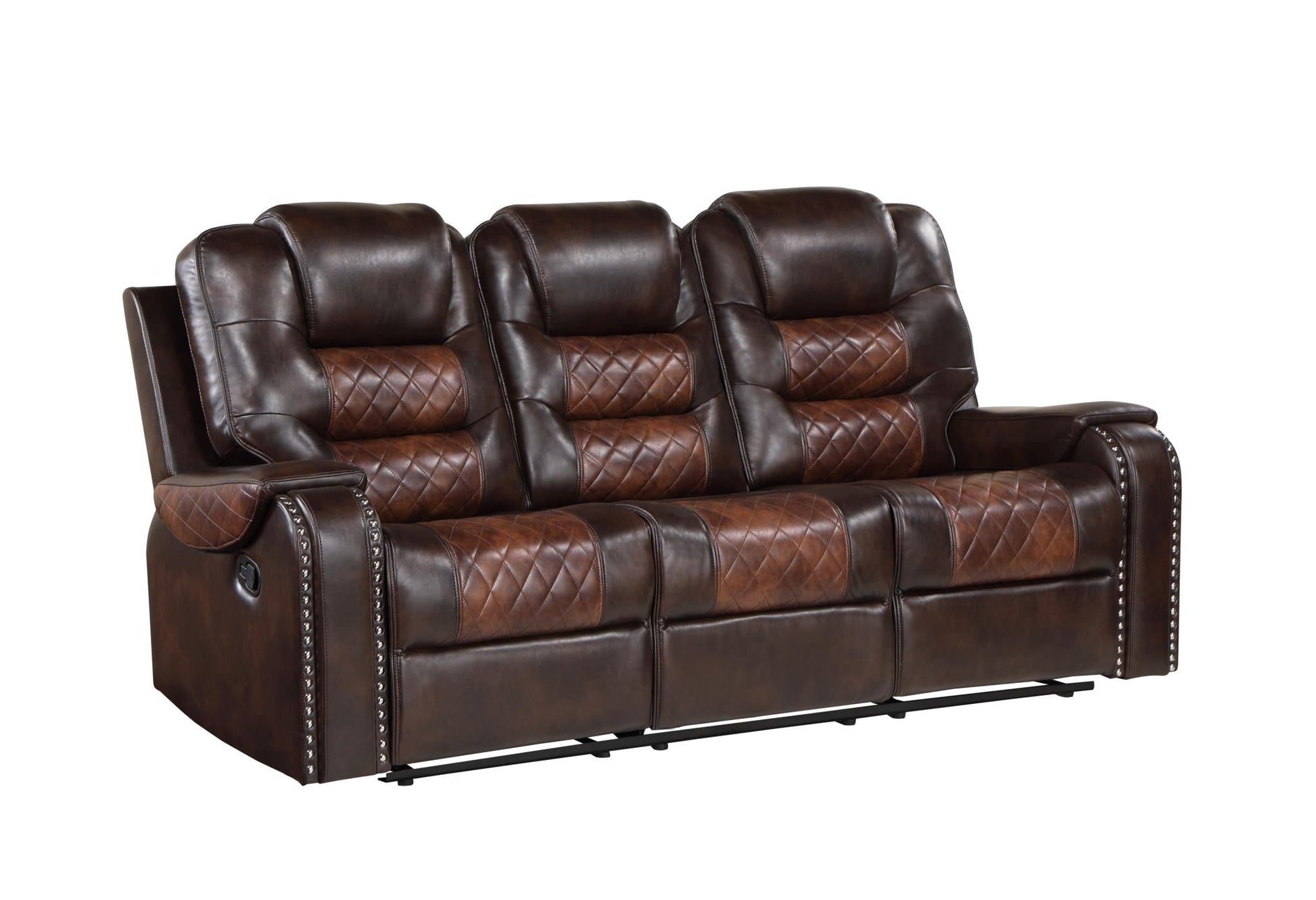 Harlow Brown Reclining Sofa L421-3 Living Room