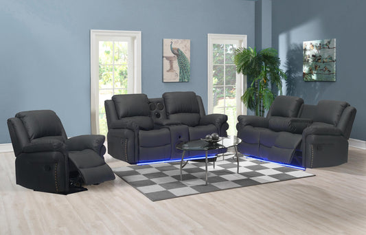 Cesar Black Reclining Chair L430-1 Living Room