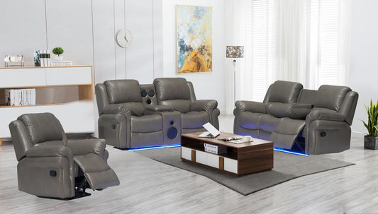 Cesar Gray Reclining Sofa L431-3 Living Room