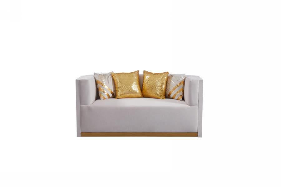 Noah White 2 PC  (Sofa and Loveseat) Living Room Set L610-White-2PC