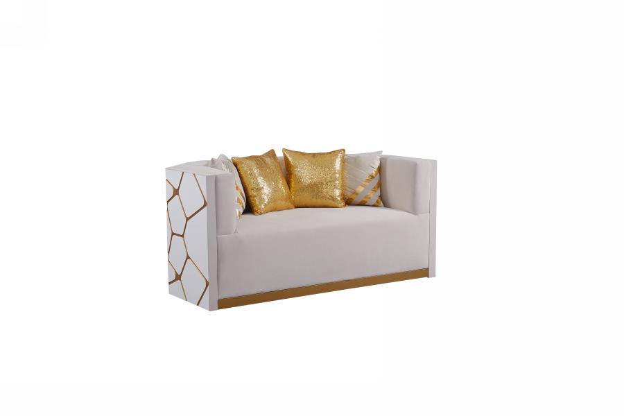 Noah White Loveseat L610-2 Living Room