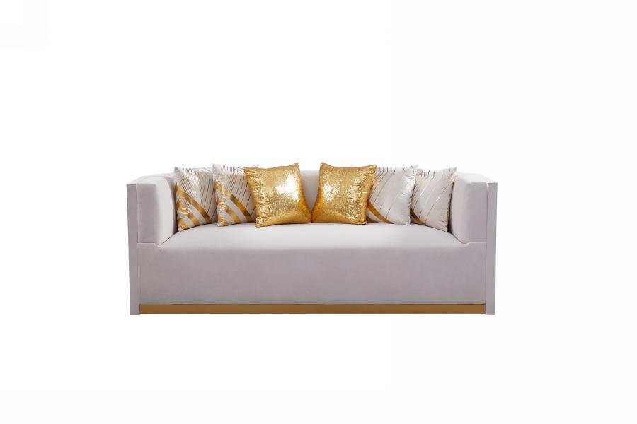 Noah White 2 PC  (Sofa and Loveseat) Living Room Set L610-White-2PC