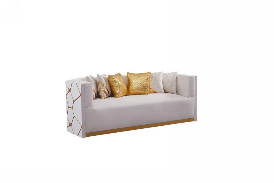 Noah White Sofa L610-3 Living Room