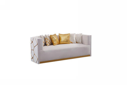 Noah White 2 PC  (Sofa and Loveseat) Living Room Set L610-White-2PC