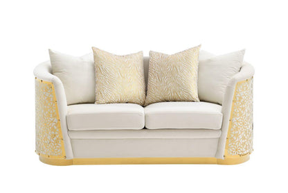 Luciana Cream Loveseat L810-2 Living Room