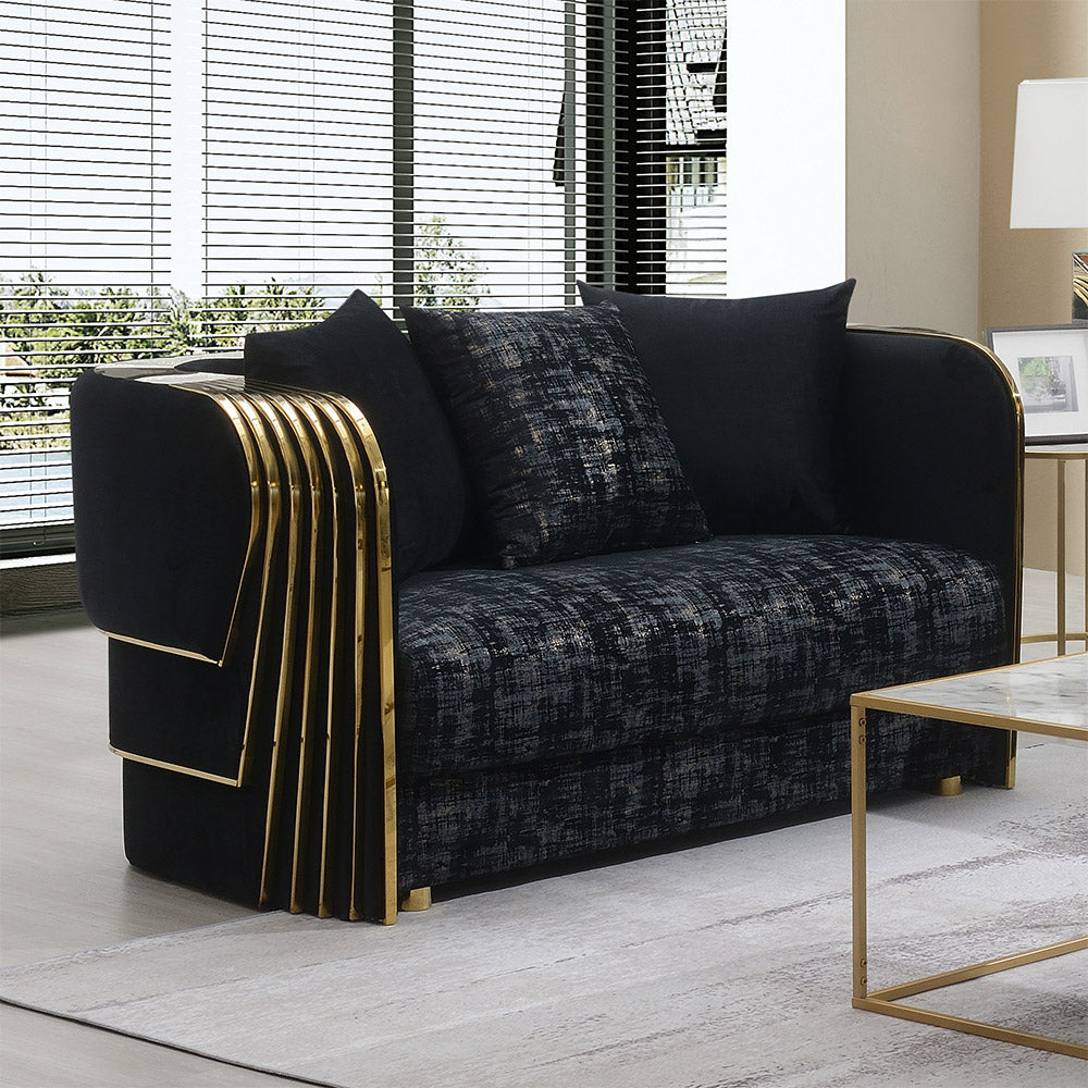 Alonso Black Loveseat L830-2 Living Room