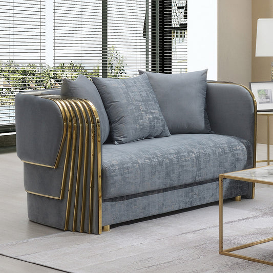 Alonso Grey Loveseat L831-2 Living Room