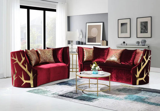 Kaiser Red Sofa L837-3 Living Room