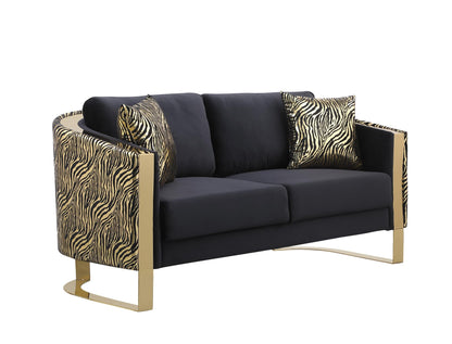 Lennon Black Loveseat L861-2 Living Room