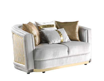 Quinn Silver Loveseat L865-2 Living Room